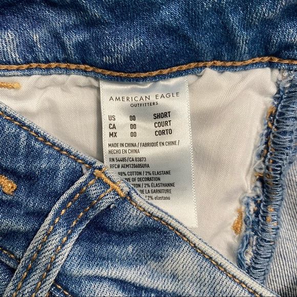American Eagle Ripped Jeans 00 Short - Picture 3 of 4